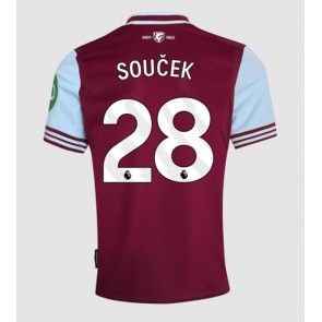 Billiga West Ham United Tomas Soucek #28 Hemmatröja 2024-25 Kortärmad